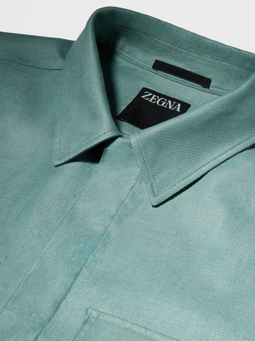 水绿色Premium 棉质短袖针织T 恤SS23 26472630 | Zegna