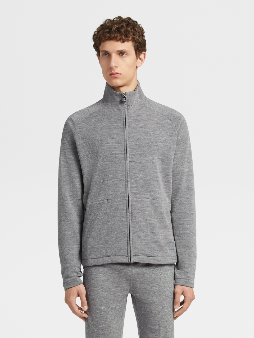 Grey zip up jumper clearance