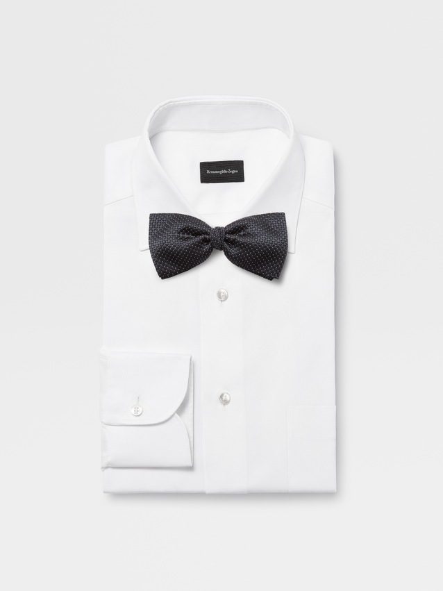 灰色桑蚕丝蝴蝶领结