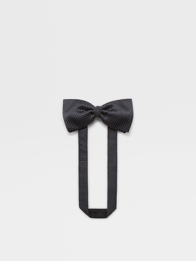 灰色桑蚕丝蝴蝶领结