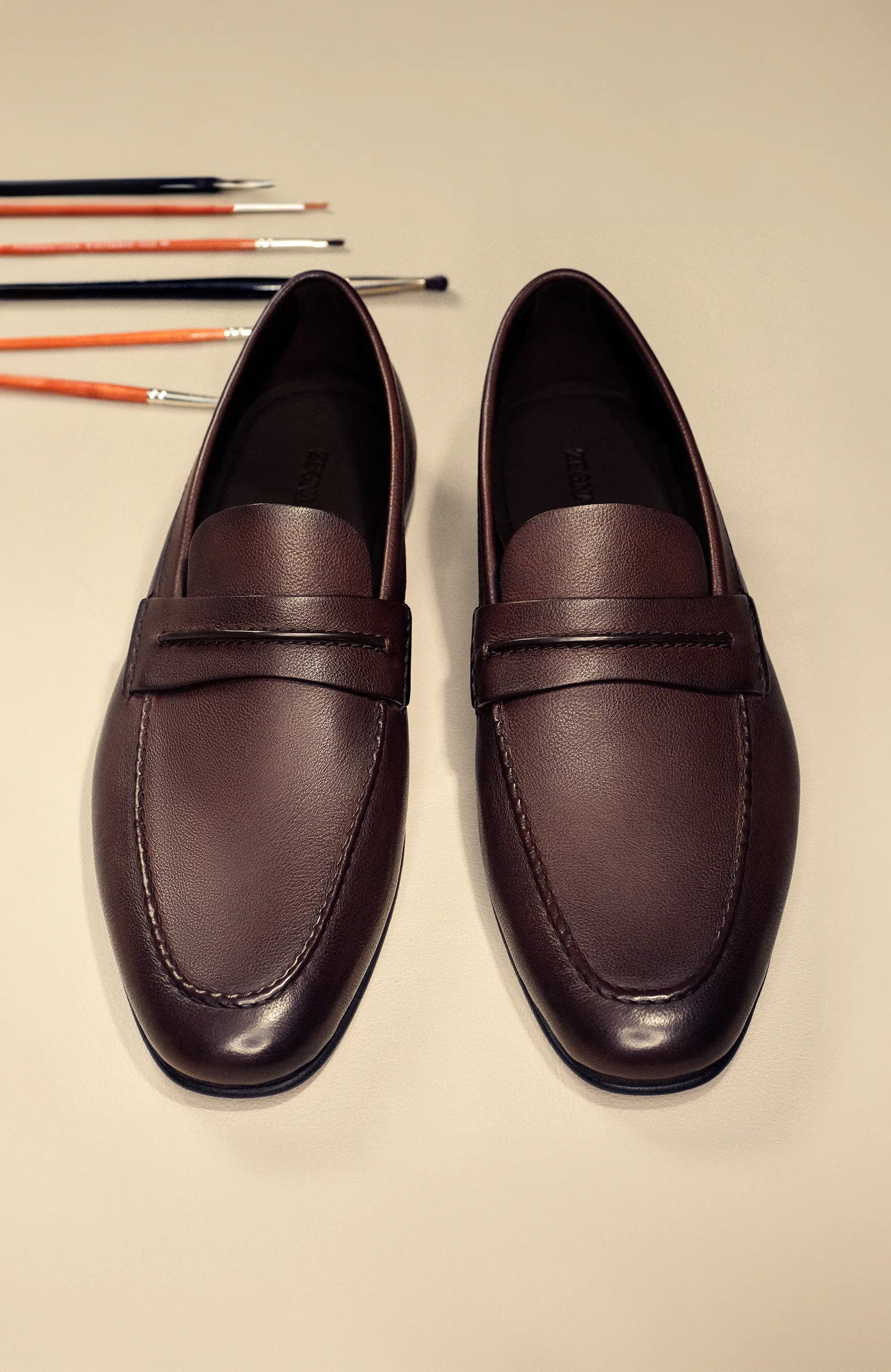 ZEGNA 2025 春夏系列男士 Mocassin 便鞋,以意大利皮革精製而成。