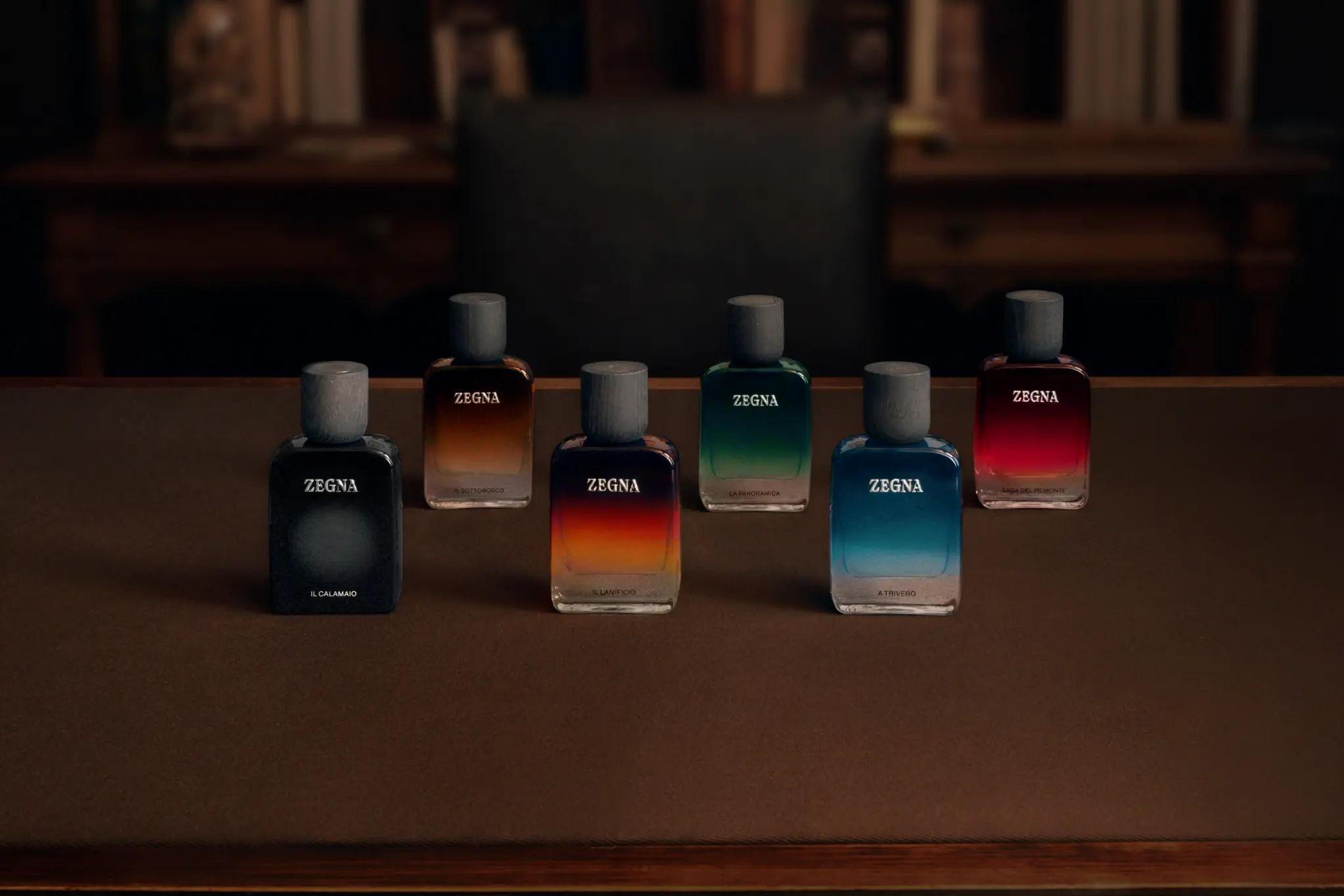 The ZEGNA’s new fragrance collection featuring six signature scents.