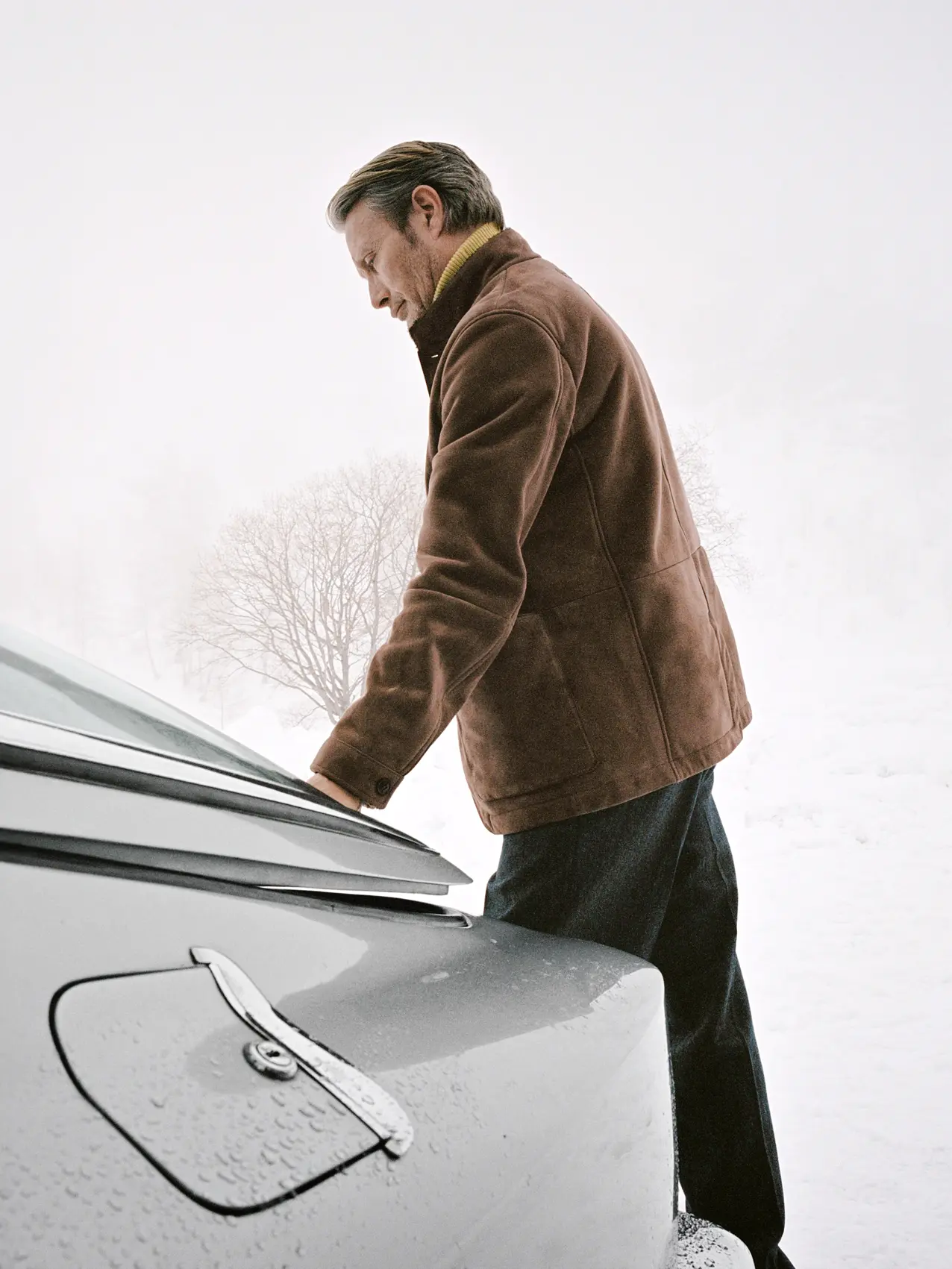 Mads Mikkelsen wearing the Il Conte jacket from the ZEGNA FW25 collection.