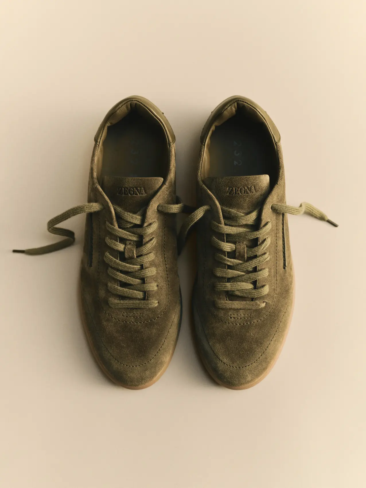 232 suede sneakers in the ZEGNA Felce color, part of the Spring Summer 2026 collection.