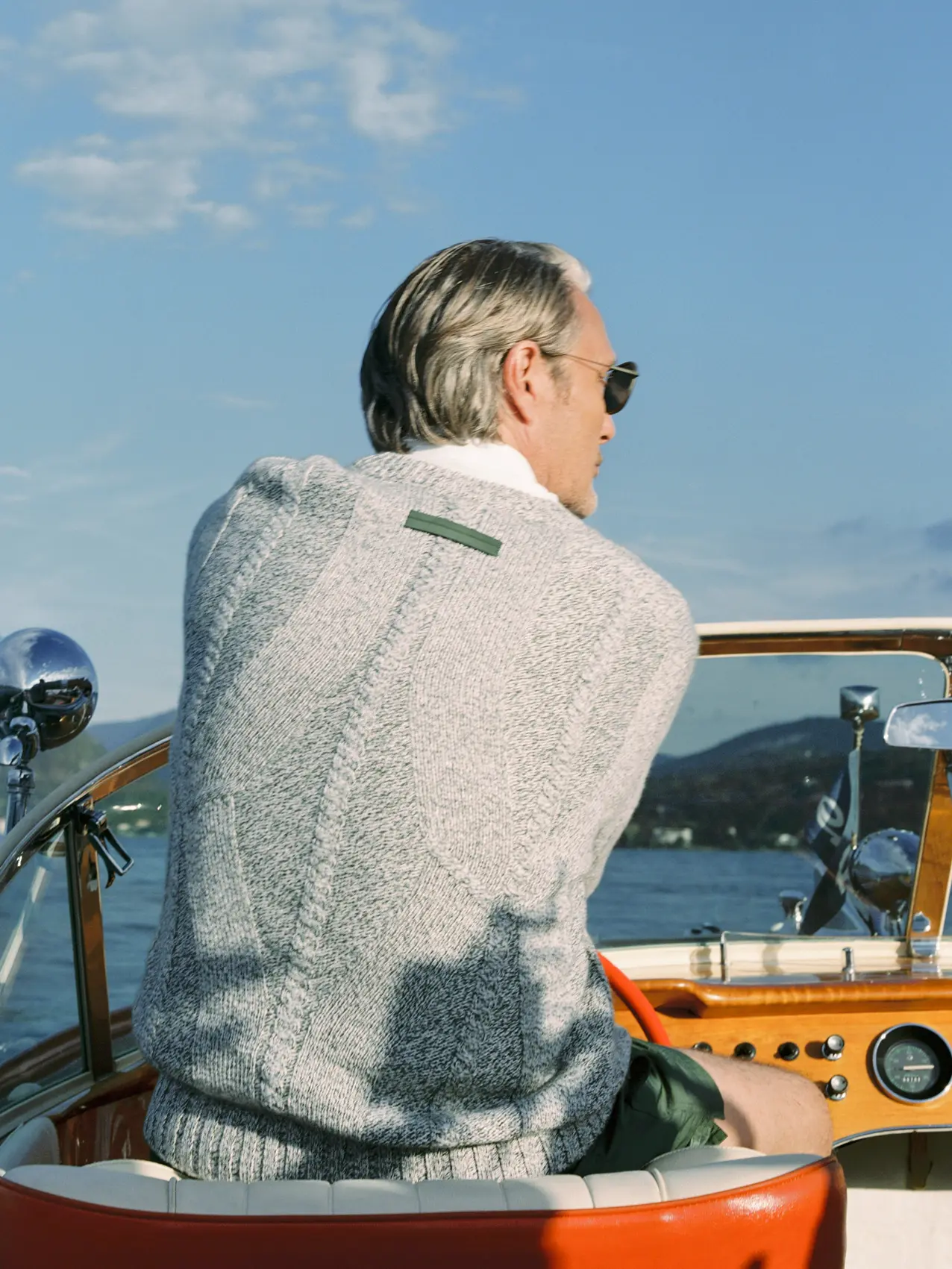 Mads Mikkelsen wearing ZEGNA sunglasses from the Spring Summer 2026 collection, styled with a refined SS26 look.