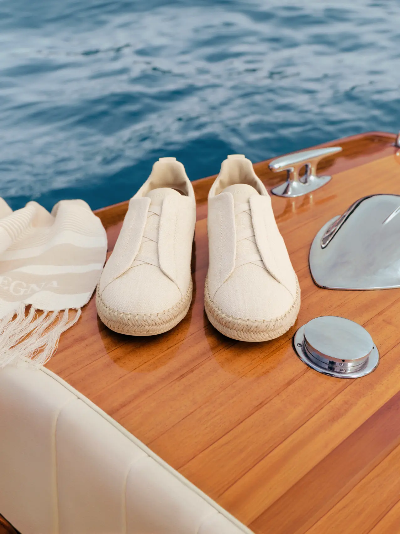 232 suede sneakers in the ZEGNA Bianco Oasi color, part of the Spring Summer 2026 collection.