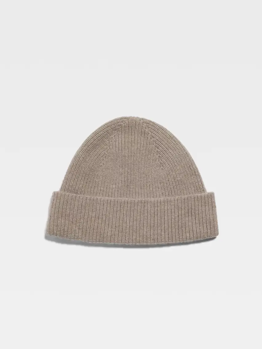 Light Taupe Oasi Cashmere Beanie