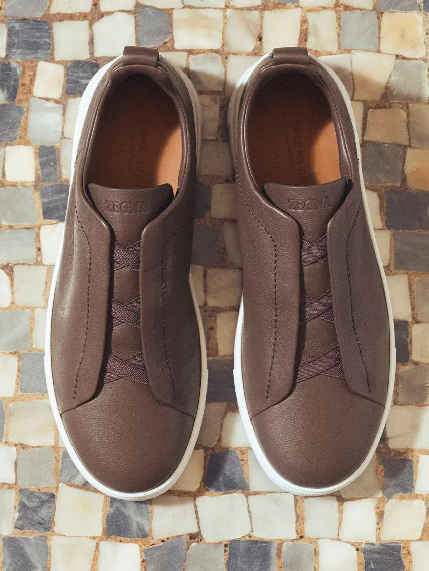 ZEGNA Triple Stitch from the men’s Fall Winter 2025 collection, crafted in premium Italian leather.