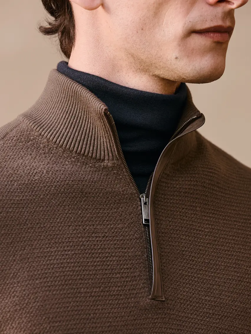 Elevated essential menswear look with premium knitwear, from the ZEGNA FW25 collection.
