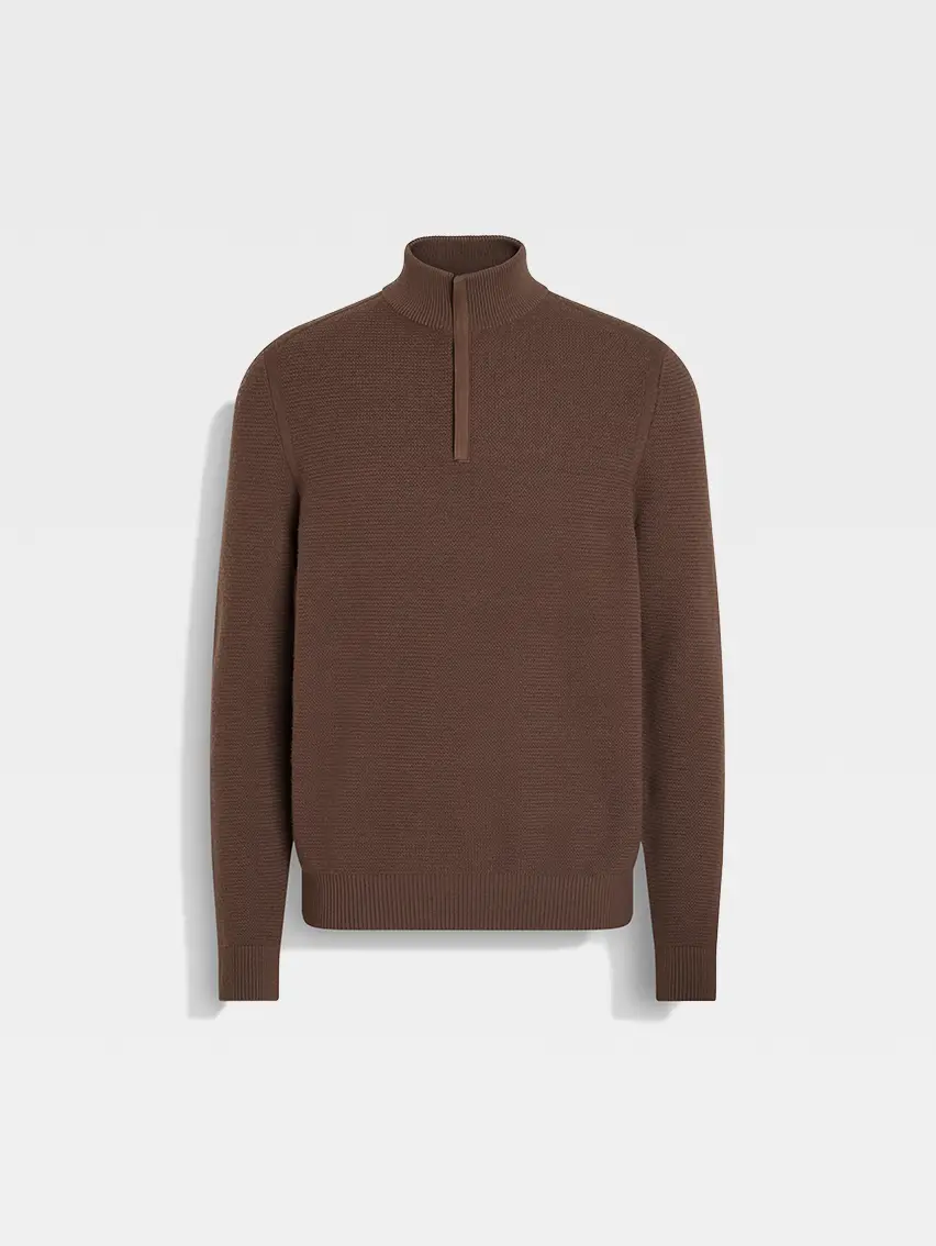 Vellus Aureum Zip Mock Neck