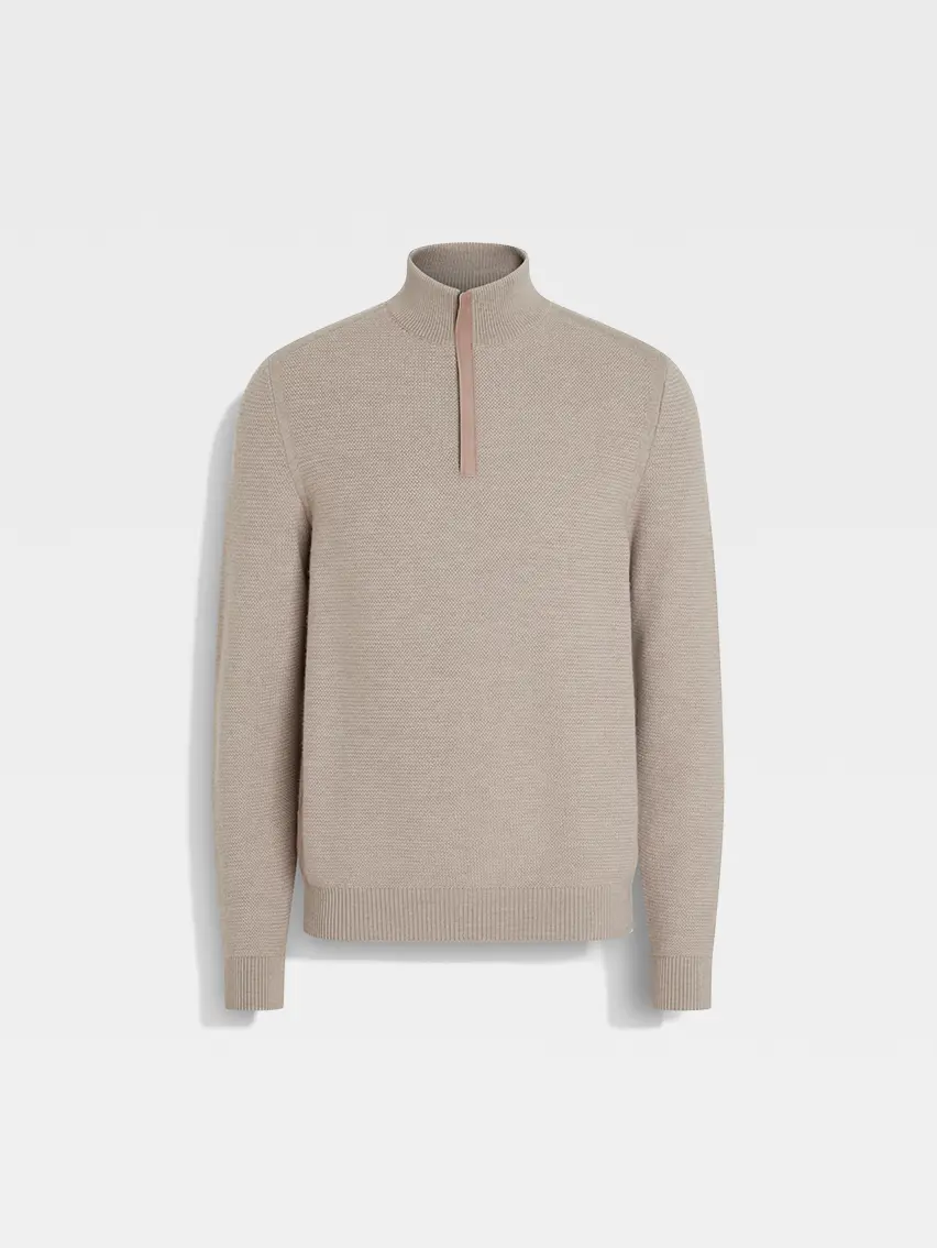 Vellus Aureum Zip Mock Neck
