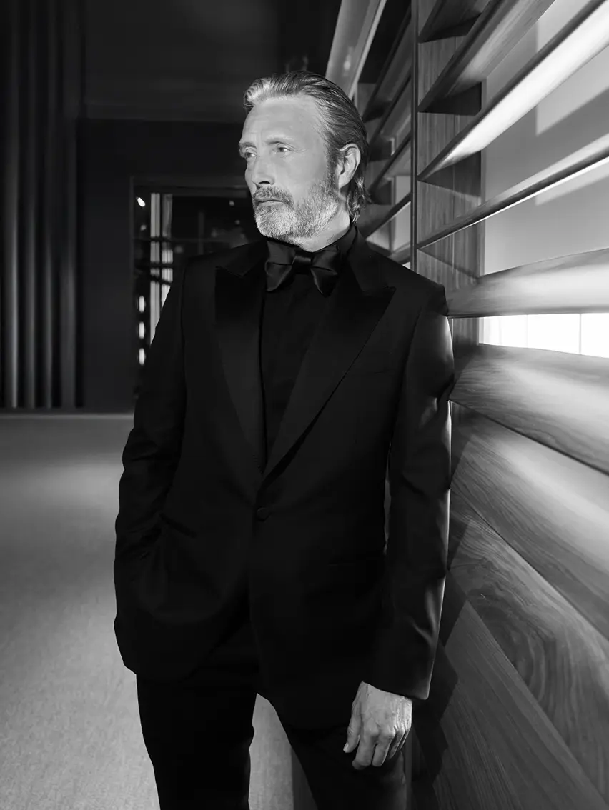Mads Mikkelsen wearing ZEGNA Torino style tailored suit.