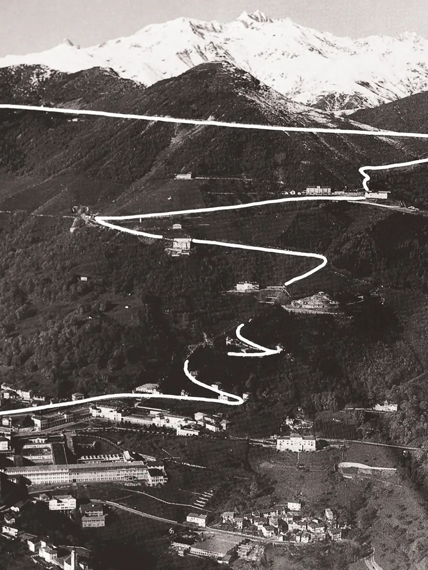 Top view of the natural landscape of Oasi Zegna.