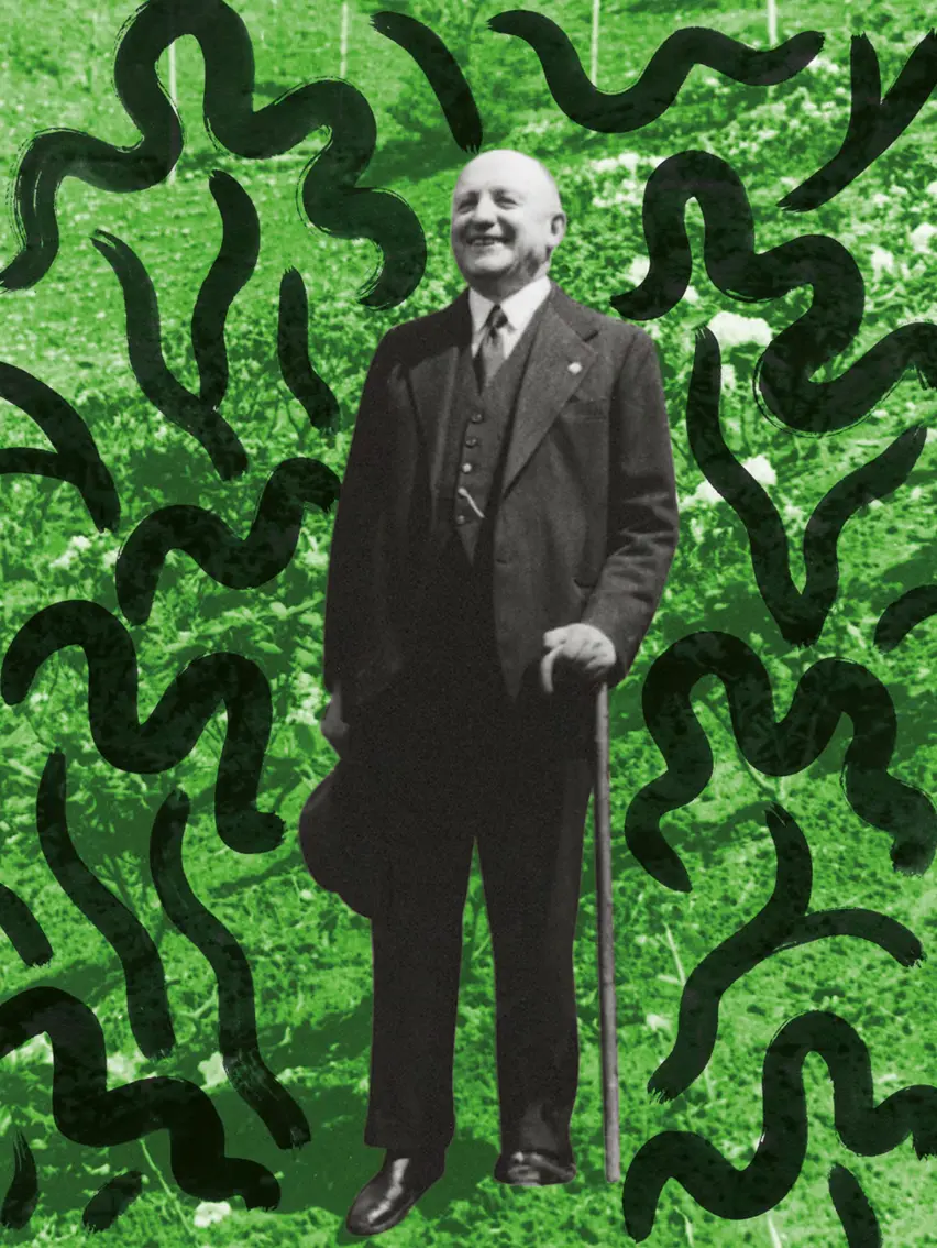 Black and white image of Ermenegildo Zegna, founder of the ZEGNA brand.