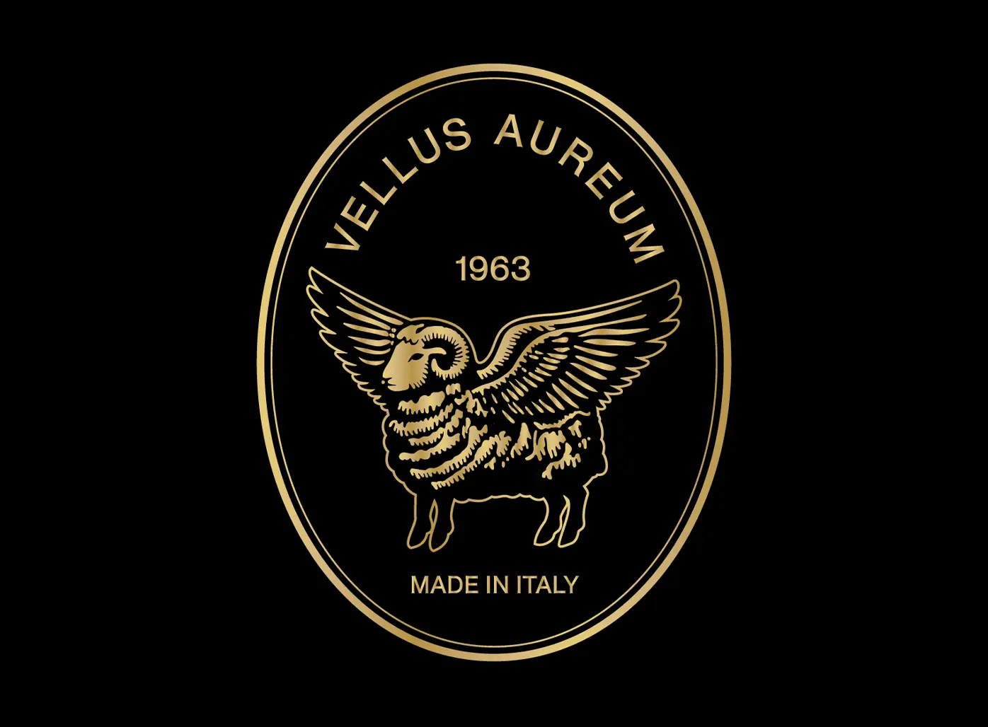 Vellus Aureum Golden Fleece logo made in Italy.