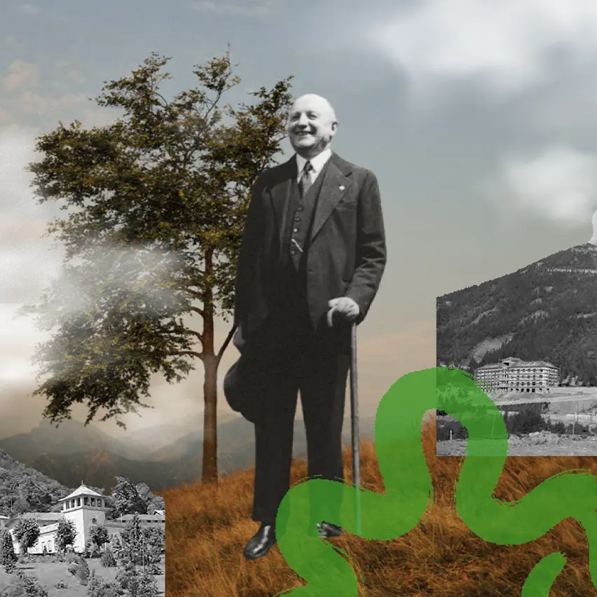 Black and white image of Ermenegildo Zegna, founder of the ZEGNA brand.