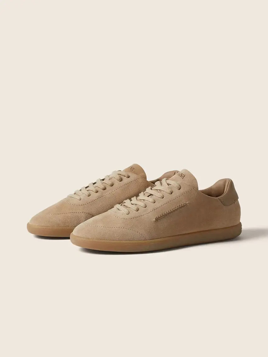 Beige 232 Suede Sneakers
