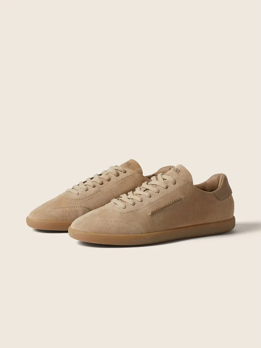 Beige 232 Suede Sneakers