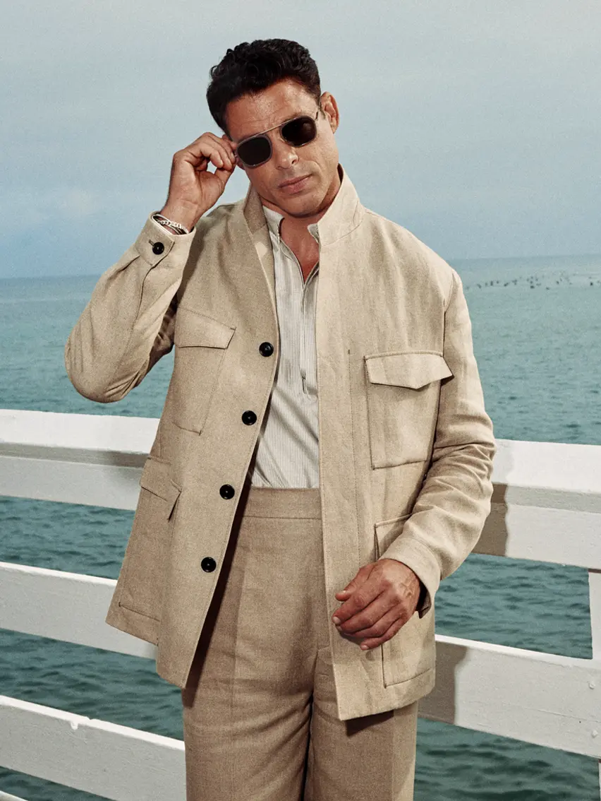 Cauã Reymond at the ZEGNA Summer 2027 Fashion Show.