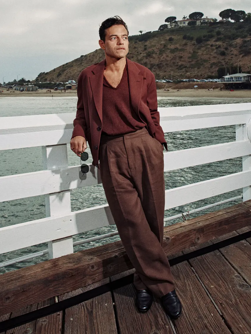 Rami Malek at the ZEGNA Summer 2027 Fashion Show.