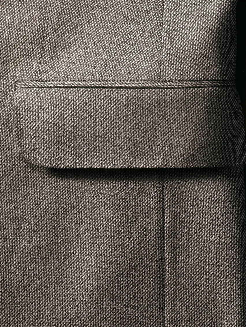 Close up of a ZEGNA jacket pocket.