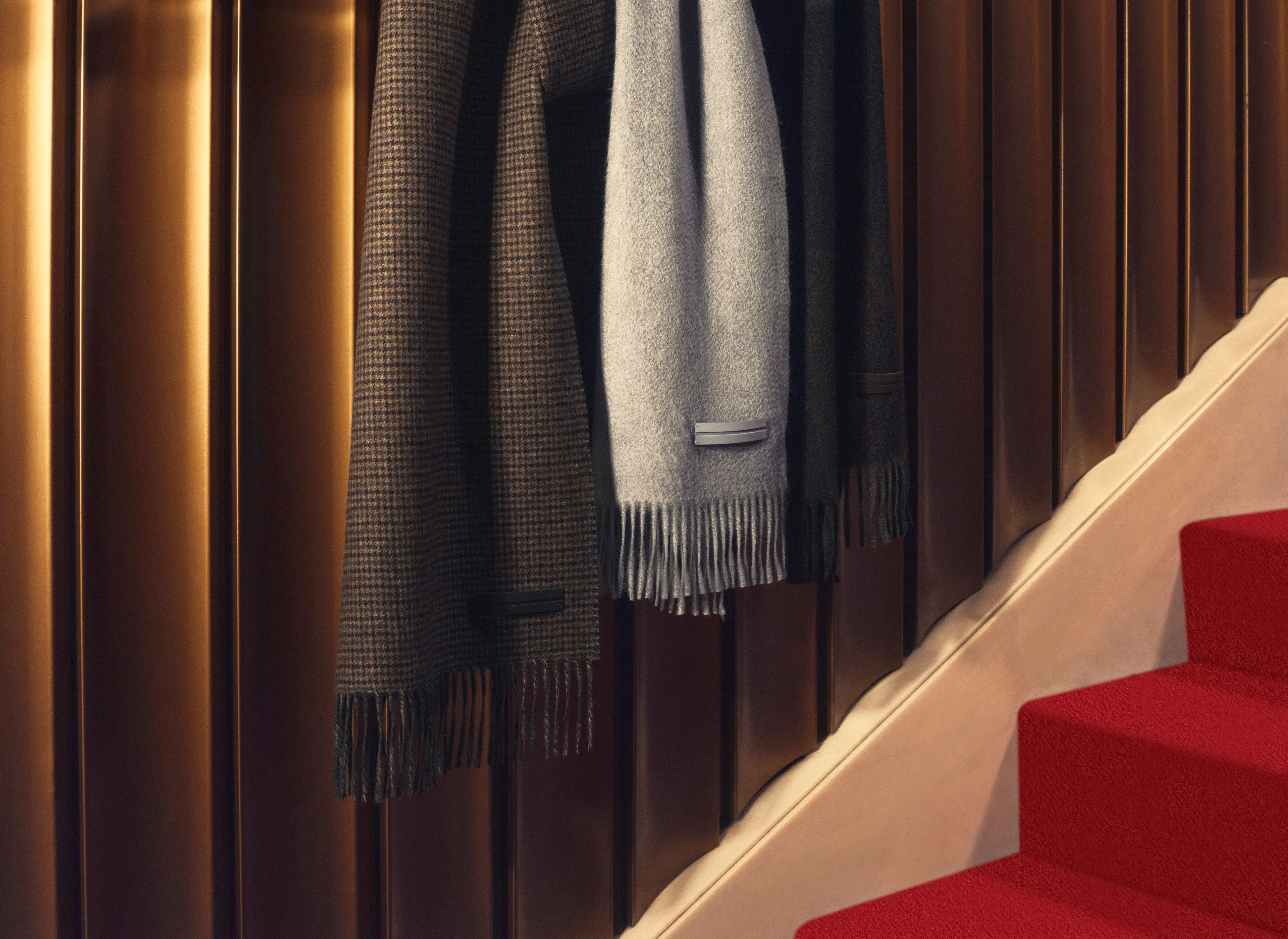 ZEGNA scarves crafted in fine wool, from the Fall Winter 2025 collection.