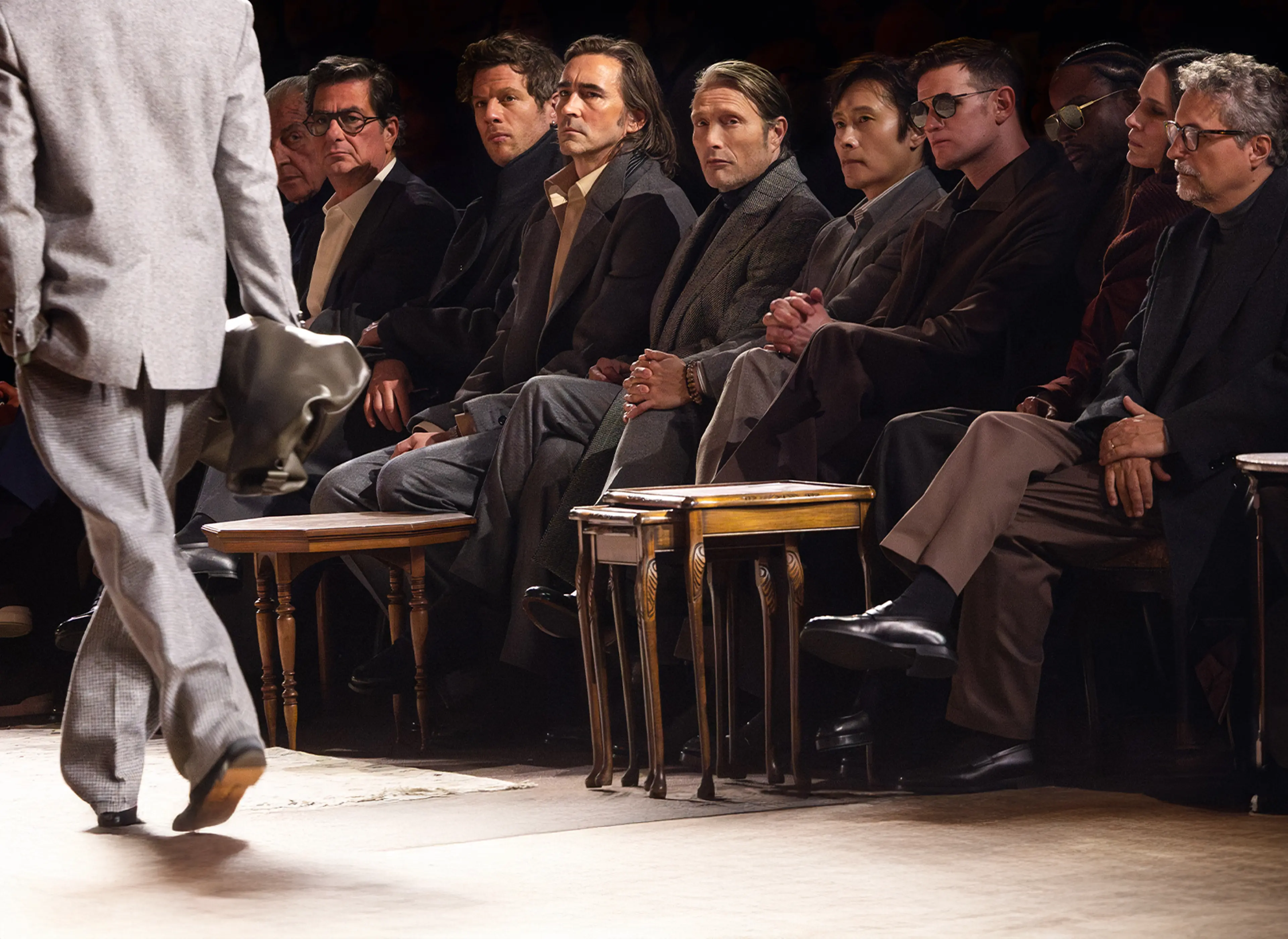 VIP guests seated at the ZEGNA Winter Fashion Show 2026.