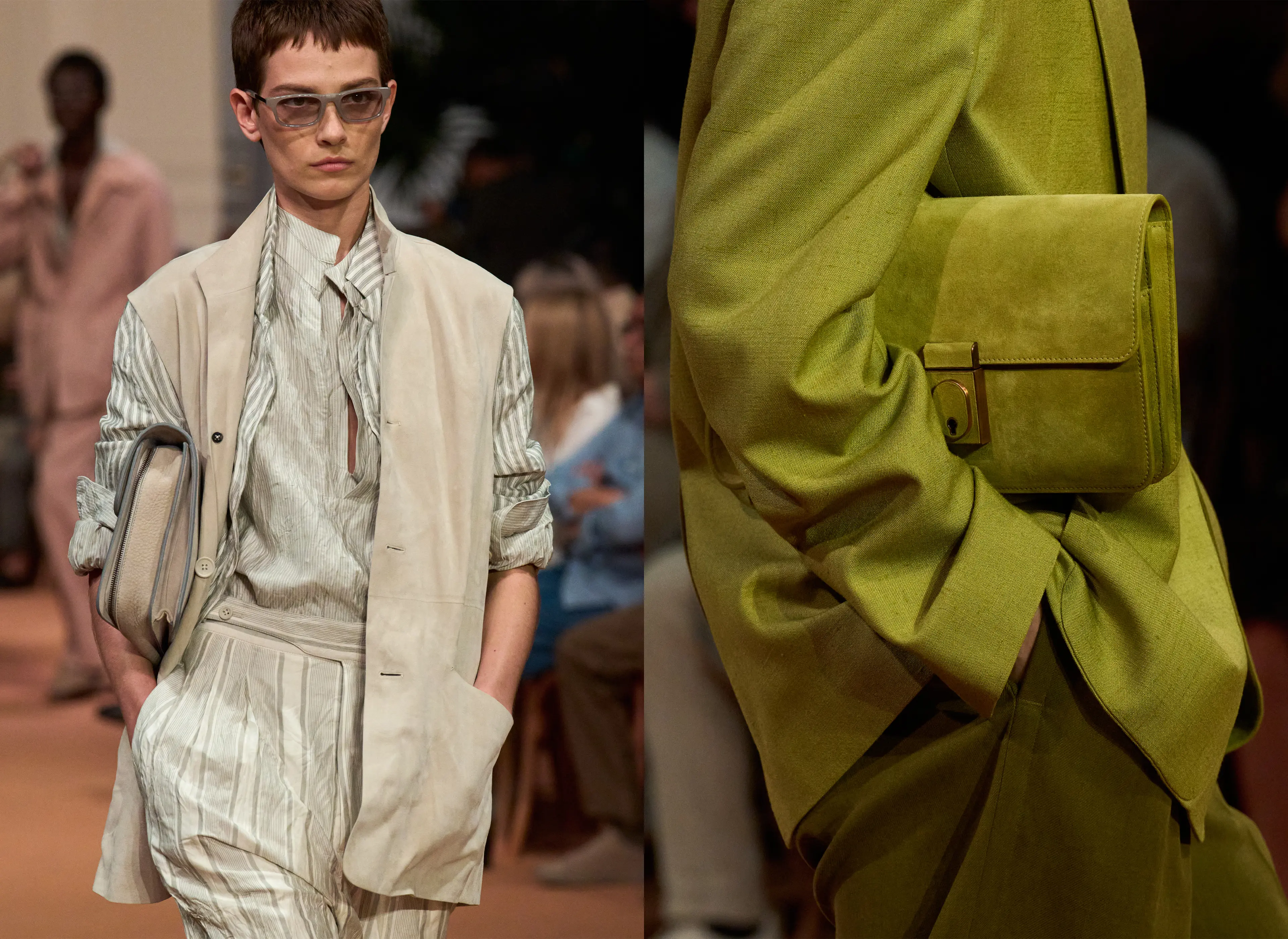 Models walk the runway at the ZEGNA Summer 2026 Fashion Show.
