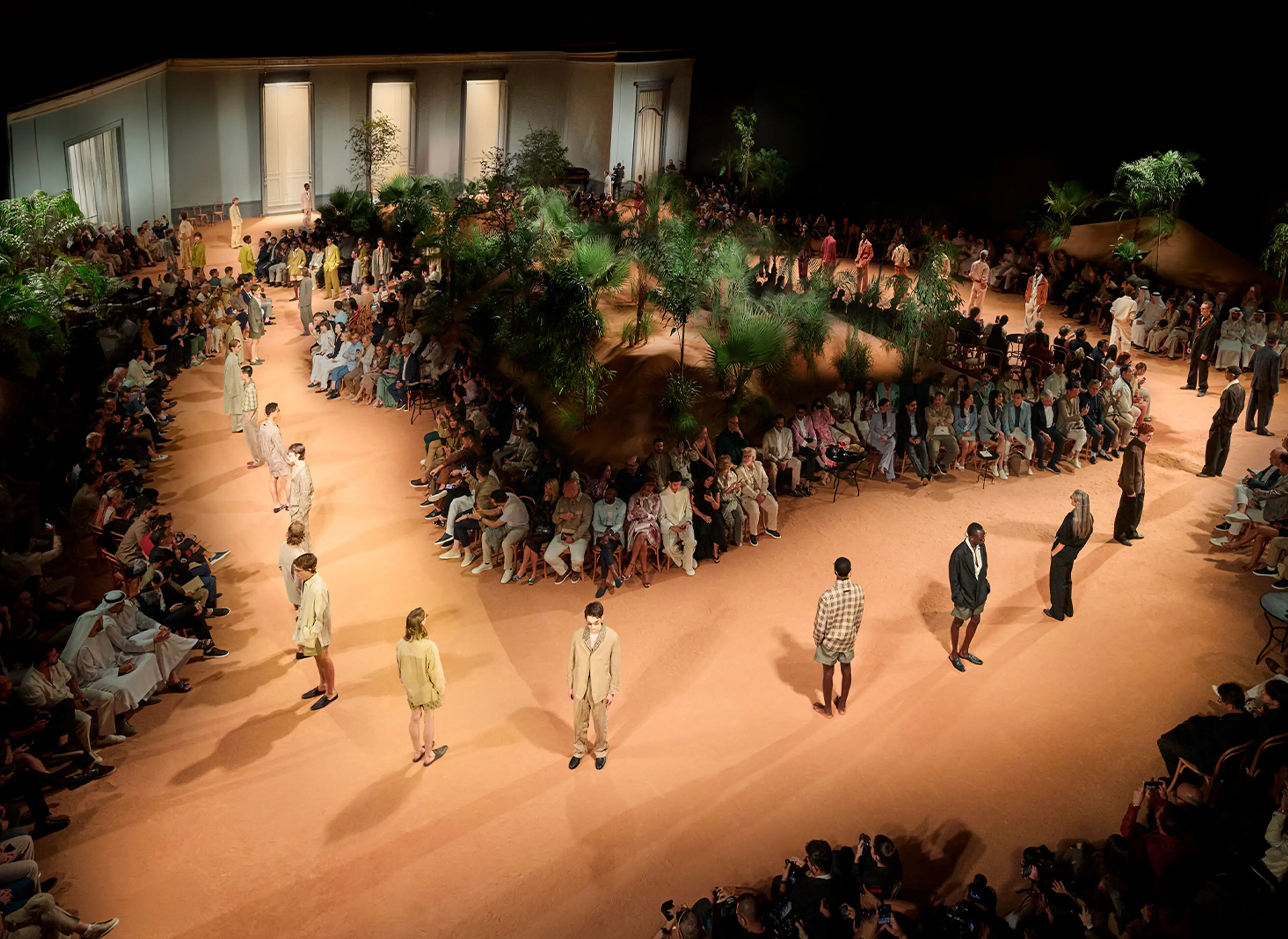 Models on the runway at the ZEGNA Summer 2026 Fashion Show.