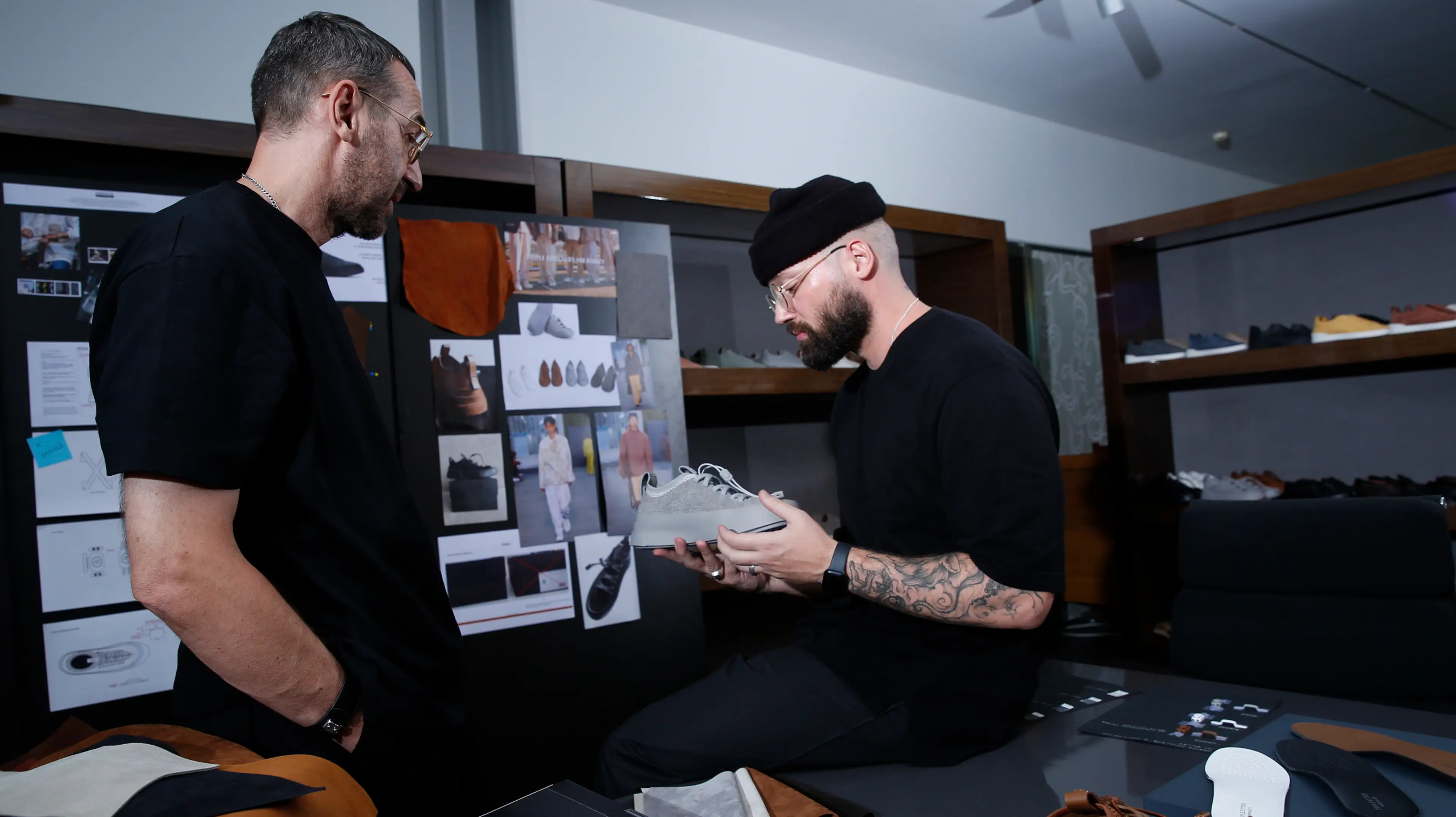ZEGNA Artistic Director Alessandro Sartori with Daniel Bailey for the launch of Triple Stitch™ MRBAILEY® Sneakers.
